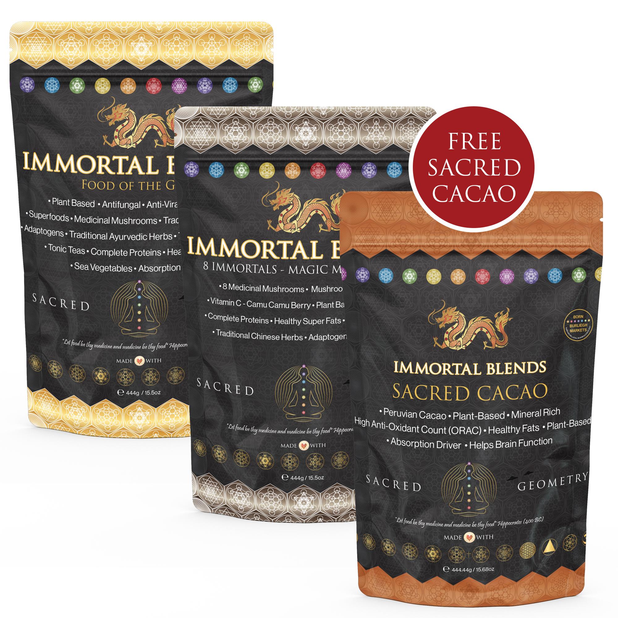 Infinite energy superfood pack with a free bag of sacred cacao